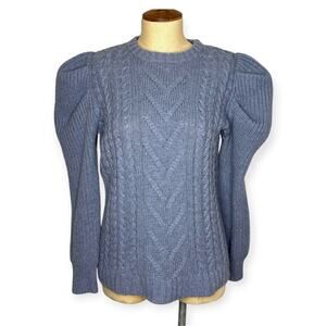 Madeleine Thompson blue wool and cashmere blend super soft sweater size Medium